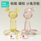 Beedoll Baby Teether Rake Ears Rabbit Teether Bunny Bunny Baby Silicone Toy Anti-eating Hand-delivered Dust-proof Antibacterial Dust-proof Lime Yellow