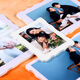 Yihan Korean stage photo frame custom photo printing studio wedding photos family portrait production photo development enlarged wall hanging straight edge A (full screen) 12 inches