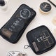 Portable makeup bag for women's new mesh travel lipstick cosmetic box brush makeup bag small mini wash storage bag gray