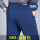 
Park Qi summer thin men's droop free ironing trousers high waist straight loose casual pants business middle-aged suit men's pants [Spring and Autumn Thick] 683 royal blue 33 size 2 feet 6 waist circumference