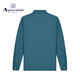Aquascutum yagur Seite neuer Winter -Herren -Baumwolle Mischung Langarm Shirt Q4865EI021 Duck Green 47 L