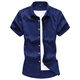 Chang Luzhu Summer New Style Herrenhemd für Männer mit kurzärärmernem Herren-Blumenhemd kurzärmelig schlanker gedruckter kurzärmeliger Hemd Herren-Top 7029 m