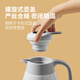 Cuidahuang 304 stainless steel household large capacity non-slip bottom intelligent temperature display thermos kettle elegant white 2.2L