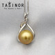 TASINOR Jewelry South Sea Sea Gold Pearl Pendant Gold Bead Single Send 18k Gold Necklace as a Gift for Your Lover Pendant Style Send 18k Gold Necklace + Gift Box + Certificate
