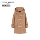 Teenie Weenie Kids Bear children's clothing autumn and winter warm double-sided woolen hooded coat for boys and girls, beige 120 cm