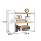 Anya desktop bookshelf tabletop multi-layer iron storage rack book storage rack double-layer Nordic maple-white shelf 40 long