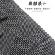 SHANSHAN西服男秋冬厚款男士含羊毛平驳领单西外套商务休闲职业正装 灰色 170