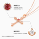 Chiba Jewelry 9K Gold Ruby Zircon Pendant Dawn Light Fashionable Exquisite Neck Jewelry as a Birthday Gift for Girlfriend and Wife