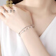 Falling Flowers Crying Spring pt950 Platinum Transfer Beads Platinum Double Layer Bracelet Girls Spring and Summer New Style Gift