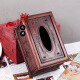 Bofu Hengxi rosewood solid wood tissue box mahogany carved paper box retro napkin box Chinese living room ornaments rosewood tissue box 20*13*11.5CM