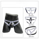 Sexy men's double trench underwear for sexy hollowed-out ring trench trousers go out for free flirting [confidential shipping] White XXL