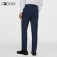 G2000 men's spring and autumn machine washable, easy to care for, crisp and can be worn in all seasons, slim-fitting trousers, black - slim fit 33