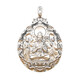 Pang Yi solid solid silver Mahasthamaprapta Bodhisattva natal Buddha pendant men's zodiac pendant silver medal necklace women's brand silver color Great Sun Tathagata belongs to Sheep and Monkey
