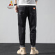Vogelscheuche Jeans Herren Frühling und Herbst neue trendige Marken Herren lässige lange Hose Lose geradlinige Haremhose Blau Z6621 29