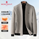 MONTAGUT Autumn and Winter Men's Business Padded Jacket Twill Warm Casual Stand Collar Jacket Off-White 54
