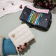AK folding small wallet for women mini short multi-card card bag integrated bag student fashion simple niche design money beige small flower [white wallet] anti-demagnetization
