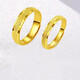 Fat Donglai quality k gold couple ring Hong Kong duty-free gold 18K gold new frosted ring new live purchase couple ring