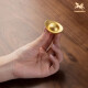 铜师傅《真金鎏镀实心铜元宝》客厅 桌面 铜摆件 家居装饰工艺品礼品 真金鎏镀实心铜元宝小号单个