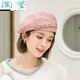 HTKD new beret women's spring and summer thin lace beret women's summer Korean style versatile beret hat elegant style burgundy