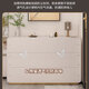 Leiyang Light Luxury Entry Shoe Cabinet Home Door Modern Simple Shoe Cabinet New 2024 Cream Style Solid Wood Painted Entrance Cabinet (Floor Standing 100cm Shoe Cabinet) Bright Paint