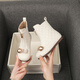 
Vinoa Girl Princess Short Boots 2024 Autumn and Winter New Korean Children's Boots Fashionable Baby Girl Single Boots Plus Fleece Martin Boots Apricot Single Little Little Little Little Little Little Little Little Little Length 19.7cm