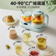 Bear Health Pot Set Tea Kettle Office Mini Electric Kettle Thermos Cup Heating Coaster Warm Milk Desktop Multi-Function Flower Tea Multi-stage Thermostatic Pot Winter Health Gift 0.8L +0.3L Combination Set YSH-P08G7