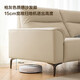 Lin's Home Genuine Cuero Sofá Sala de estar Top Capeta Sofá Sofá Pequeño apartamento Ligera de lujo de cuero italiano Muebles de cuero recto S196 Pearl Gray 3.22m