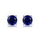 Sapphire earrings, 925 silver inlaid with colored sapphire corundum, tanzanite plated, elegant Korean women, a pair of blue earrings