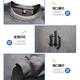 Dingfengbaoluo sweatshirt men's spring round neck suede long-sleeved top loose American trendy brand DFL05 dark gray 3XL