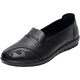 NYCKJK plus fat plus size women's middle-aged leather shoes wide fat feet 40-4344 large size women's shoes 43 soft sole mother's shoes 42 genuine leather black (cowhide 6187) 35 (standard size)