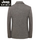 Jeep Spirit Autumn and Winter Woolen Suit Jacket 2024 Nuevo traje informal moda Moda de moda para hombres Single West Coat 210 Black Grey 170/m Tamaño recomendado 100-128 Jin [Jin equivale a 0.5 kg]