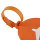 Bangeri Box de viaje Silicone Lanyard Etiquetas de equipaje, etiquetas de check-in de dibujos animados de bolsa, conocimiento de embarque, naranja