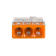 Wago terminal block wire connector three-hole 0.5-2.5 square hard wire insulated terminal connector 20 pieces 2273-203
