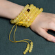 Ouchini Beeswax Bracelet Men's No-Bake Gold Twist Honey DIY Amber 108 Buddha Beads Ball Bead Bracelet Women's 5-5.5mm