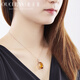 Ouchini colored gemstone customized 18k rose gold diamond necklace citrine citrine pendant for women 18K rose gold (customized in 5-7 days)