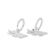 APM MONACO Women's JANVIER Silver Crystal Diamond Small Crocodile Styling Earrings AE10591KGX