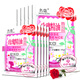 Mingkou leche rosa aloe vera fragancia bañera sal sal de la sal bañera de sal de sal de sal de sal de la espalda piel suave aroma suave 20 bolsas 4 fragancia coincidencia