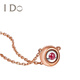 I Do Chinese Valentine's Day limited edition LOVE series 18K gold diamond ruby necklace pendant for girlfriend on Valentine's Day 18K gold/18 points/H/VS
