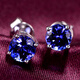 Millai Jewelry 18K gold tanzanite earrings 2.12 carat 18K gold diamond earrings simple colorful treasure earrings customized