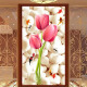 
KS cross-stitch living room new style gold jade hall tulip nine fish 48 color full embroidery entrance large embroidery 9896 four-strand cotton 63X118CM large grid customization fresh printing customization without return