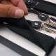 elanmeet suspenders suspender belt clip men's suspenders old man plus fat trousers suspender clip adjustable length Y-shaped - 3 clips black bottom double red dot line white rhombus