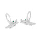 APM MONACO Women's JANVIER Silver Crystal Diamond Small Crocodile Styling Earrings AE10591KGX