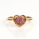 Yuzhi 1 item 1 certificate 1 shot 18K gold natural ruby love ring with certificate holiday gift in stock 0.135 carat No. 13