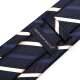 North Martin tie men's business campus student college style hand-tied 7.5cm dark blue stripes 7.5cm