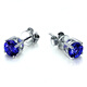 Millai Jewelry 18K gold tanzanite earrings 2.12 carat 18K gold diamond earrings simple colorful treasure earrings customized