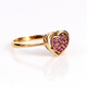 Yuzhi 1 item 1 certificate 1 shot 18K gold natural ruby love ring with certificate holiday gift in stock 0.135 carat No. 13