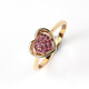 Yuzhi 1 item 1 certificate 1 shot 18K gold natural ruby love ring with certificate holiday gift in stock 0.135 carat No. 13