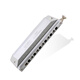 Chimei Chrystone harmonica for adults and children beginners playing 12 holes/16 hole harmonica 12 holes C tune Silver