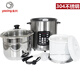 Yongxing DYG-50AFW electric stew pot 304 stainless steel electric soup pot household multi-functional large-capacity fully automatic soup and porridge artifact commercial health-proof water-proof stew pot for stewing lemon paste (40AFK) 10L thickened stainless steel liner 4L porcelain stew pot