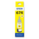 Epson T674 Ink L801 L810 L805 L850 L1800 Impresora Cartucho de tinta original Color Cartucho de tinta de tinta 673 T6744 Tinta amarilla [Recibió los productos con una sobre roja de 5 yuan]